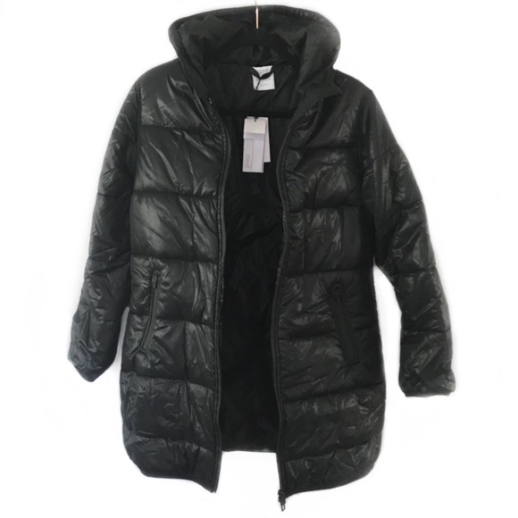 Cotton On Jackets & Blazers - Cotton On Black Hooded Puffer Coat NWT